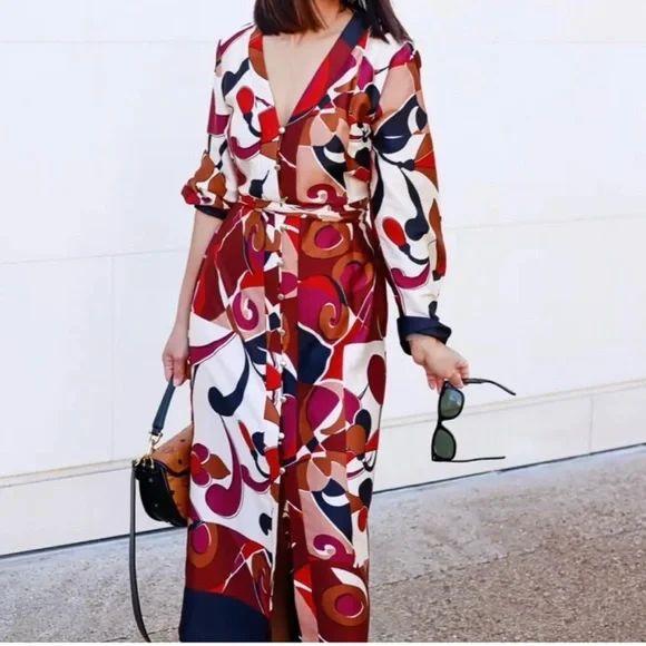 Zara printed shirt dress - Picture 3 of 5